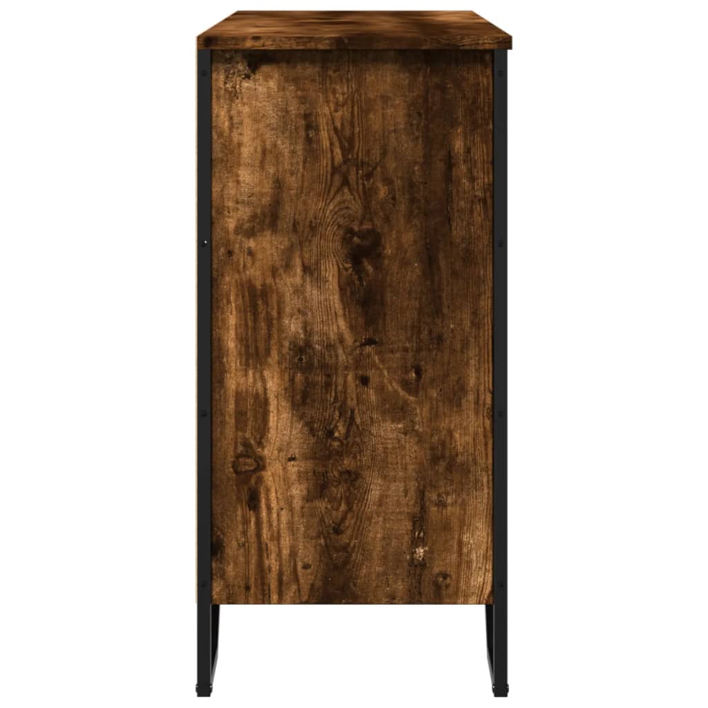 Credenza Rovere Fumo 91x35,5x74,5 cm in Legno Multistrato