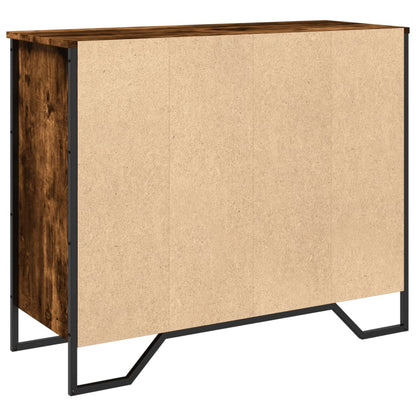 Credenza Rovere Fumo 91x35,5x74,5 cm in Legno Multistrato