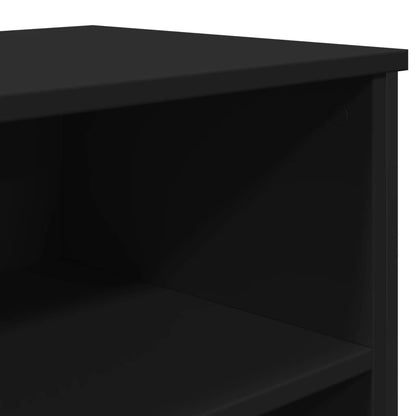 Credenza Nera 101x35,5x74,5 cm in Legno Multistrato - homemem39