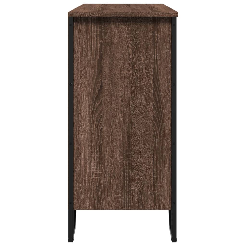 Credenza Rovere Marrone 101x35,5x74,5 cm in Legno Multistrato - homemem39