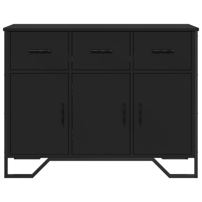 Credenza Nera 97x32,5x74,5 cm in Legno Multistrato