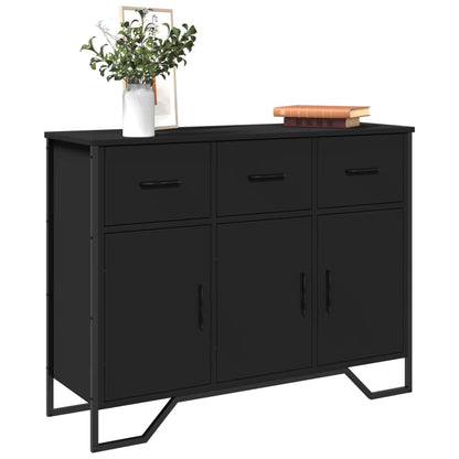 Credenza Nera 97x32,5x74,5 cm in Legno Multistrato - homemem39