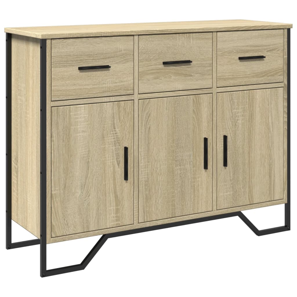 Credenza Rovere Sonoma 97x32,5x74,5 cm in Legno Multistrato - homemem39