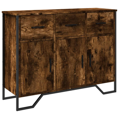 Credenza Rovere Fumo 97x32,5x74,5 cm in Legno Multistrato