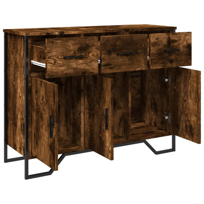 Credenza Rovere Fumo 97x32,5x74,5 cm in Legno Multistrato