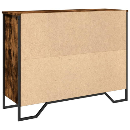 Credenza Rovere Fumo 97x32,5x74,5 cm in Legno Multistrato