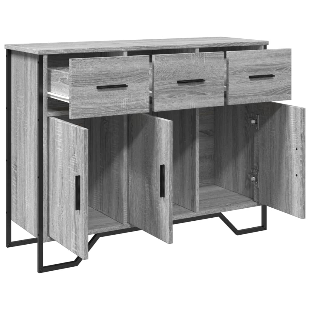 Credenza Grigio Sonoma 97x32,5x74,5 cm in Legno Multistrato - homemem39
