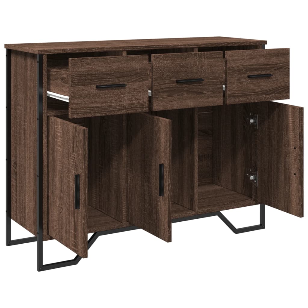 Credenza Rovere Marrone 97x32,5x74,5 cm in Legno Multistrato