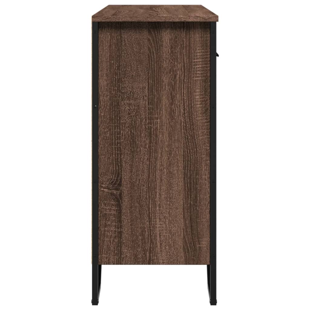 Credenza Rovere Marrone 97x32,5x74,5 cm in Legno Multistrato