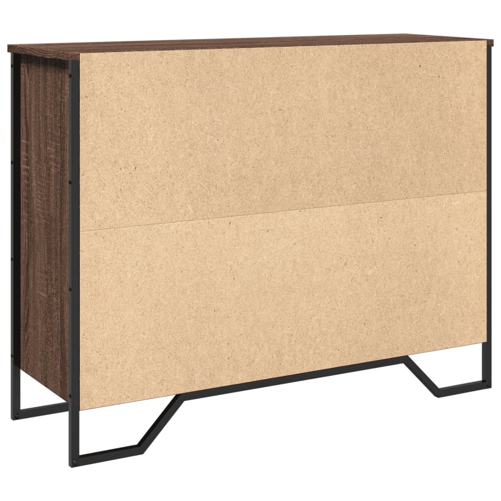 Credenza Rovere Marrone 97x32,5x74,5 cm in Legno Multistrato