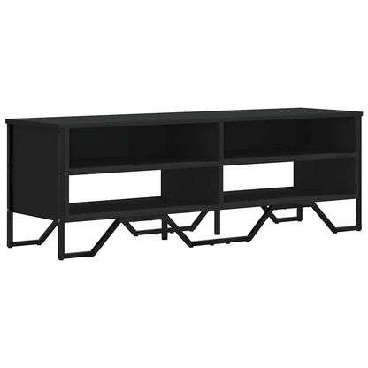Mobile Porta TV Nero 122x34x41 cm in Legno Multistrato | homemem39