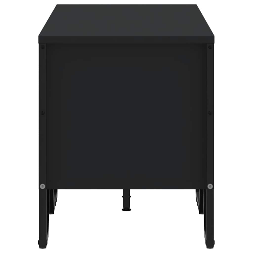 Mobile Porta TV Nero 122x34x41 cm in Legno Multistrato | homemem39