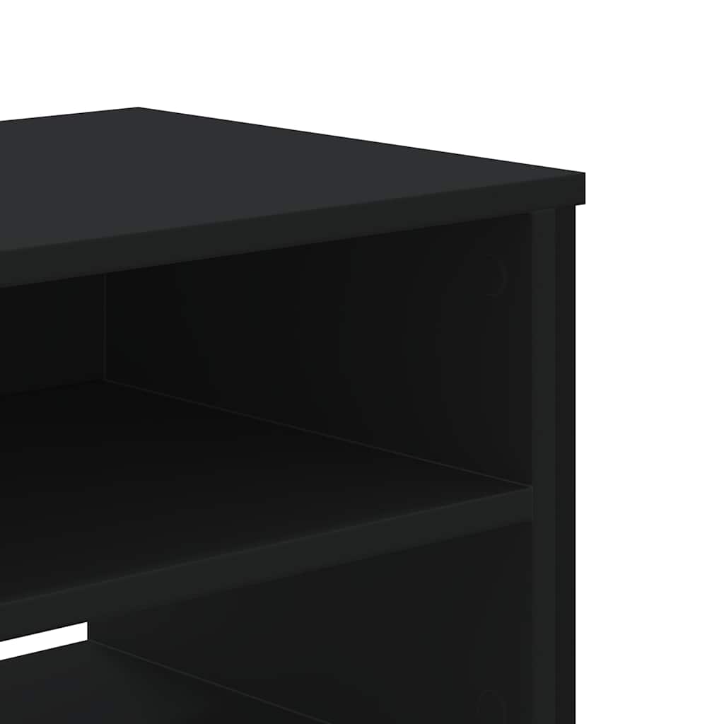 Mobile Porta TV Nero 122x34x41 cm in Legno Multistrato | homemem39