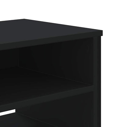 Mobile Porta TV Nero 122x34x41 cm in Legno Multistrato | homemem39