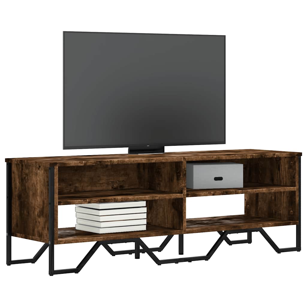 Mobile Porta TV Rovere Fumo 122x34x41 cm in Legno Multistrato - homemem39