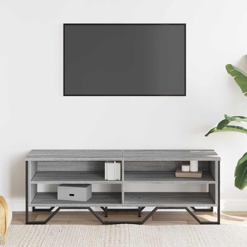 Mobile Porta TV Grigio Sonoma 122x34x41cm in Legno Multistrato - homemem39