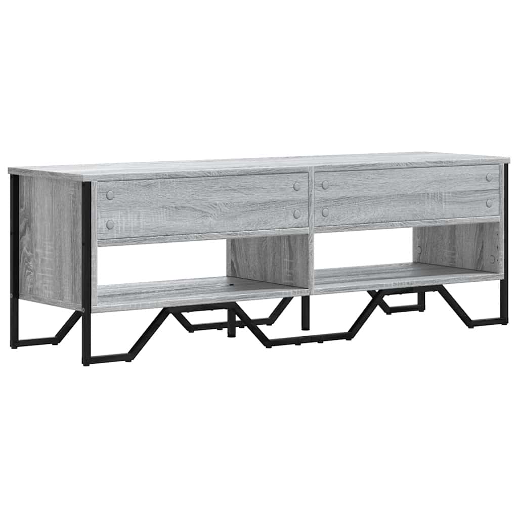 Mobile Porta TV Grigio Sonoma 122x34x41cm in Legno Multistrato - homemem39