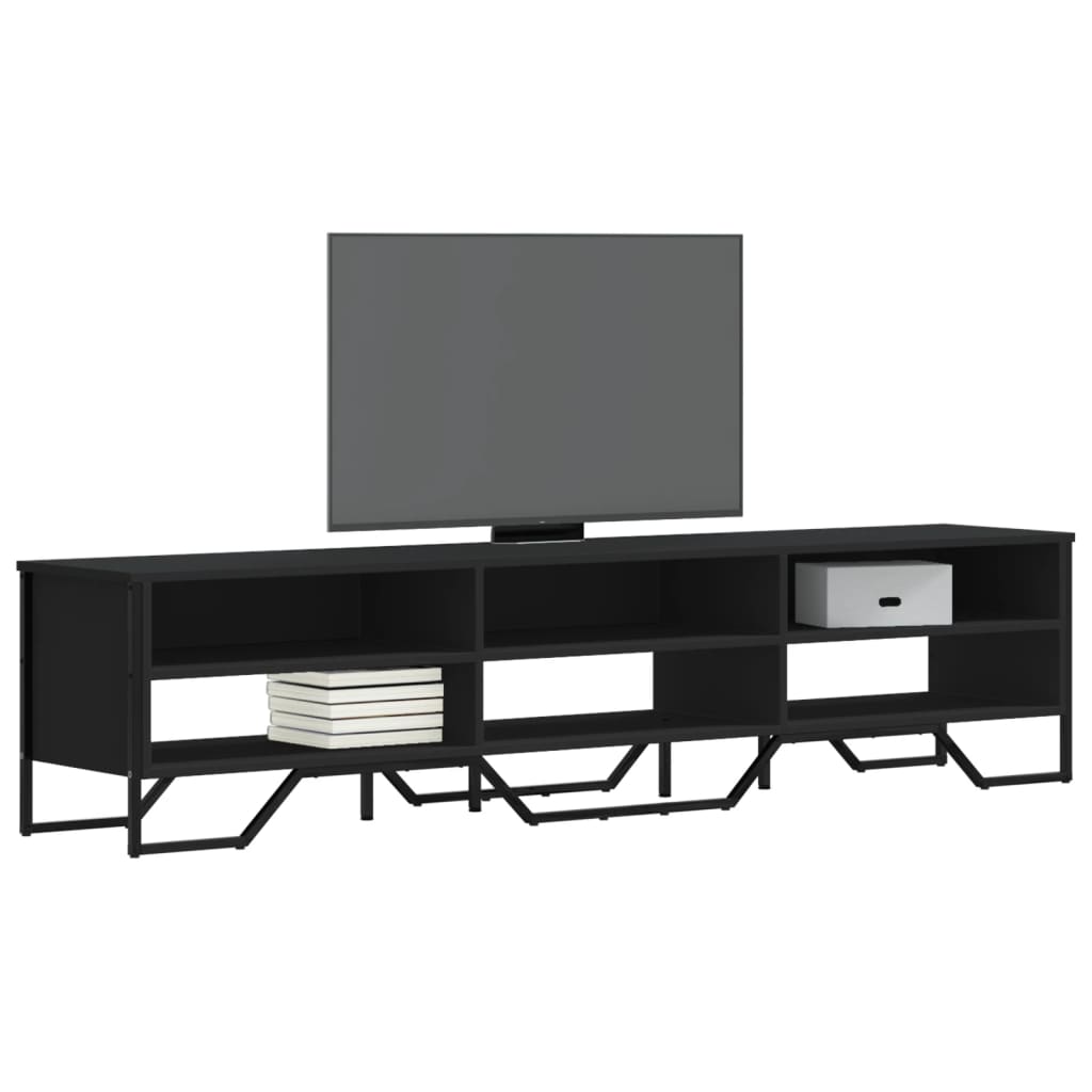 Mobile Porta TV Nero 180x34x41 cm in Legno Multistrato - homemem39