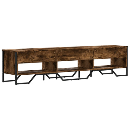 Mobile Porta TV Rovere Fumo 180x34x41 cm in Legno Multistrato - homemem39