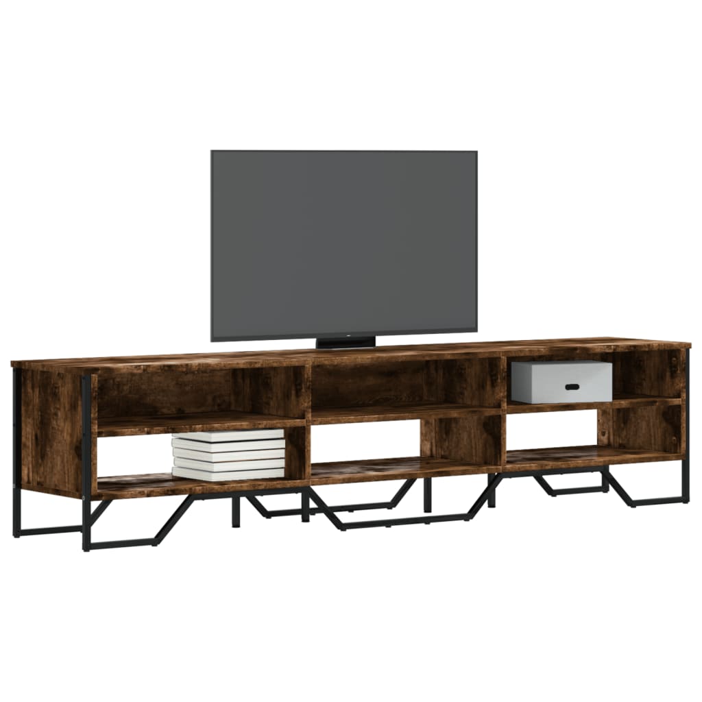 Mobile Porta TV Rovere Fumo 180x34x41 cm in Legno Multistrato - homemem39