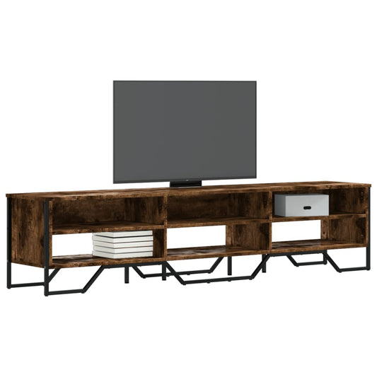 Mobile Porta TV Rovere Fumo 180x34x41 cm in Legno Multistrato - homemem39