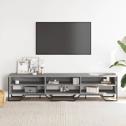 Mobile Porta TV Grigio Sonoma 180x34x41cm in Legno Multistrato - homemem39