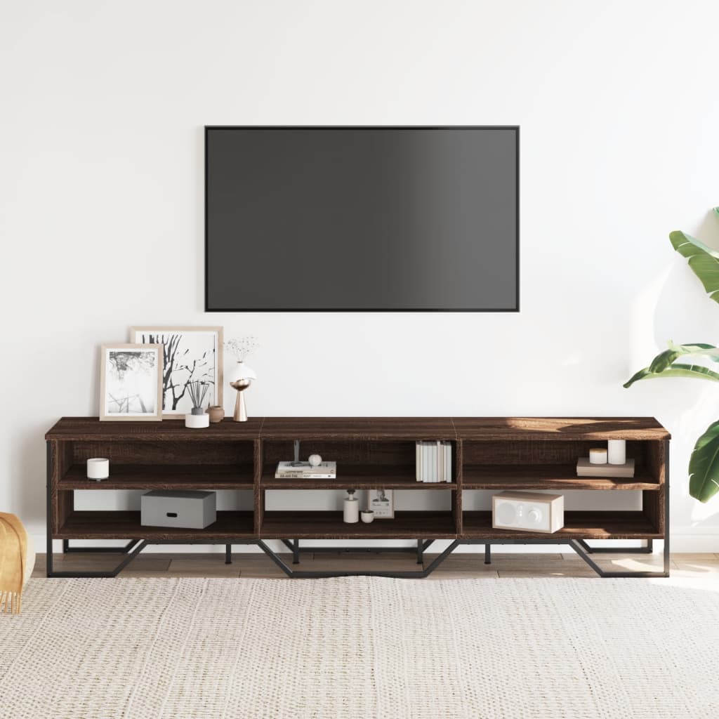 Mobile Porta TV Rovere Marrone 180x34x41cm in Legno Multistrato - homemem39