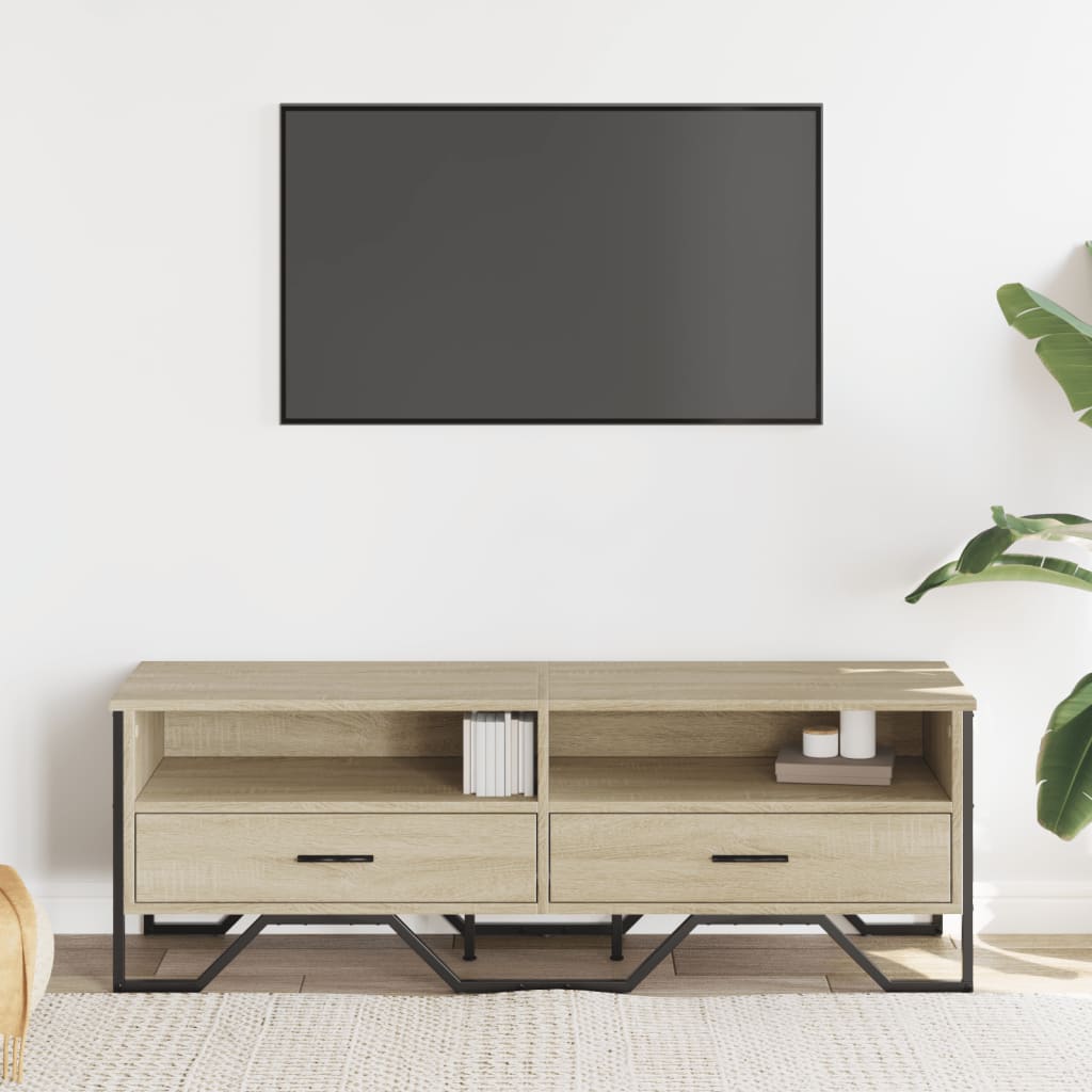 Mobile TV Rovere Sonoma 122x34x41 cm in Legno Multistrato - homemem39