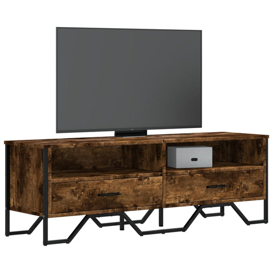 Mobile Porta TV Rovere Fumo 122x34x41 cm in Legno Multistrato - homemem39