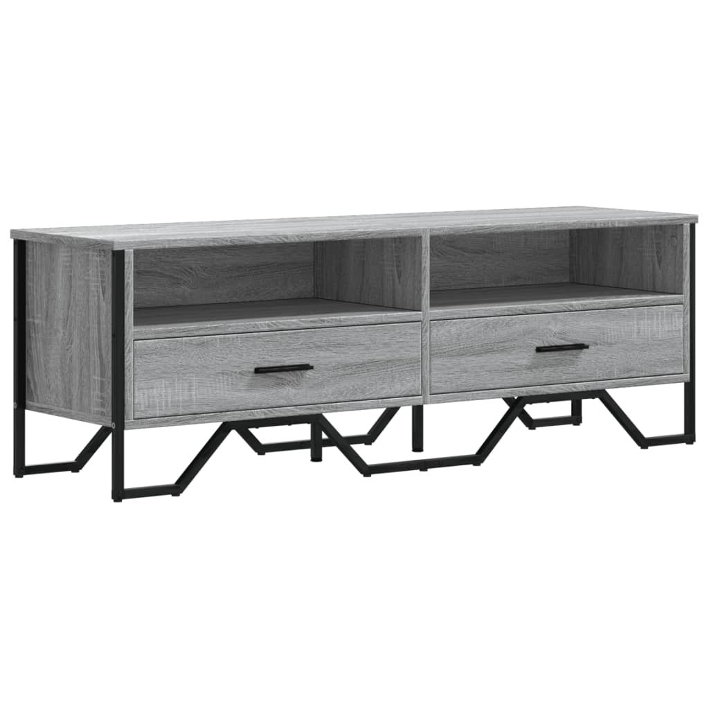 Mobile Porta TV Grigio Sonoma 122x34x41cm in Legno Multistrato - homemem39