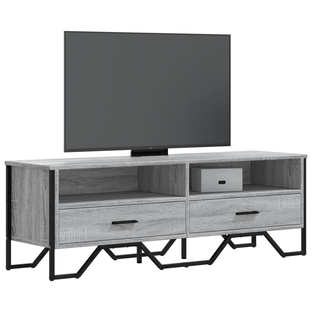 Mobile Porta TV Grigio Sonoma 122x34x41cm in Legno Multistrato - homemem39