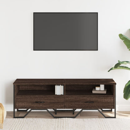 Mobile Porta TV Rovere Marrone 122x34x41cm in Legno Multistrato - homemem39