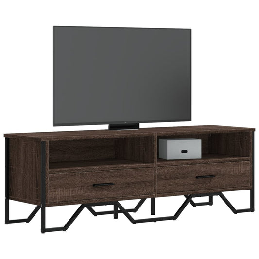 Mobile Porta TV Rovere Marrone 122x34x41cm in Legno Multistrato - homemem39