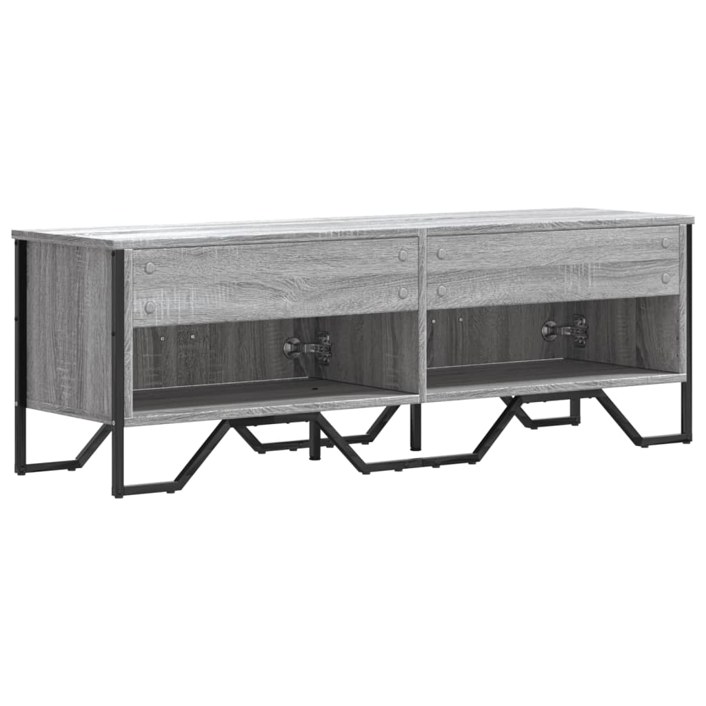 Mobile Porta TV Grigio Sonoma 122x34x41cm in Legno Multistrato