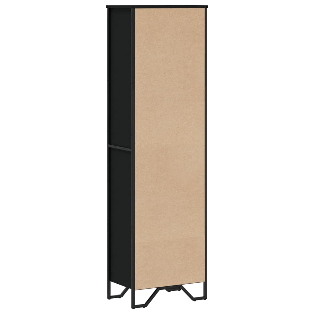 Libreria Nera 50x31x169 cm in Legno Multistrato