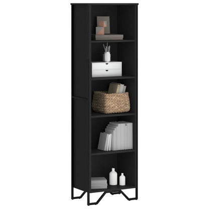 Libreria Nera 50x31x169 cm in Legno Multistrato