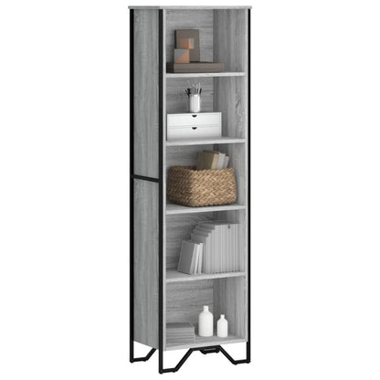 Libreria Grigio Sonoma 50x31x169 cm in Legno Multistrato