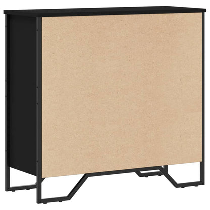 Libreria Nera 80x31x74,5 cm in Legno Multistrato