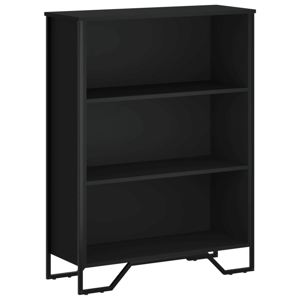 Libreria Nera 80x31x106 cm in Legno Multistrato