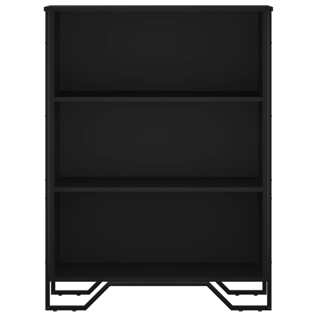 Libreria Nera 80x31x106 cm in Legno Multistrato