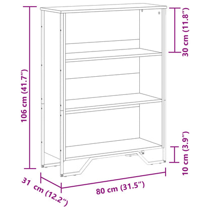 Libreria Rovere Sonoma 80x31x106 cm in Legno Multistrato