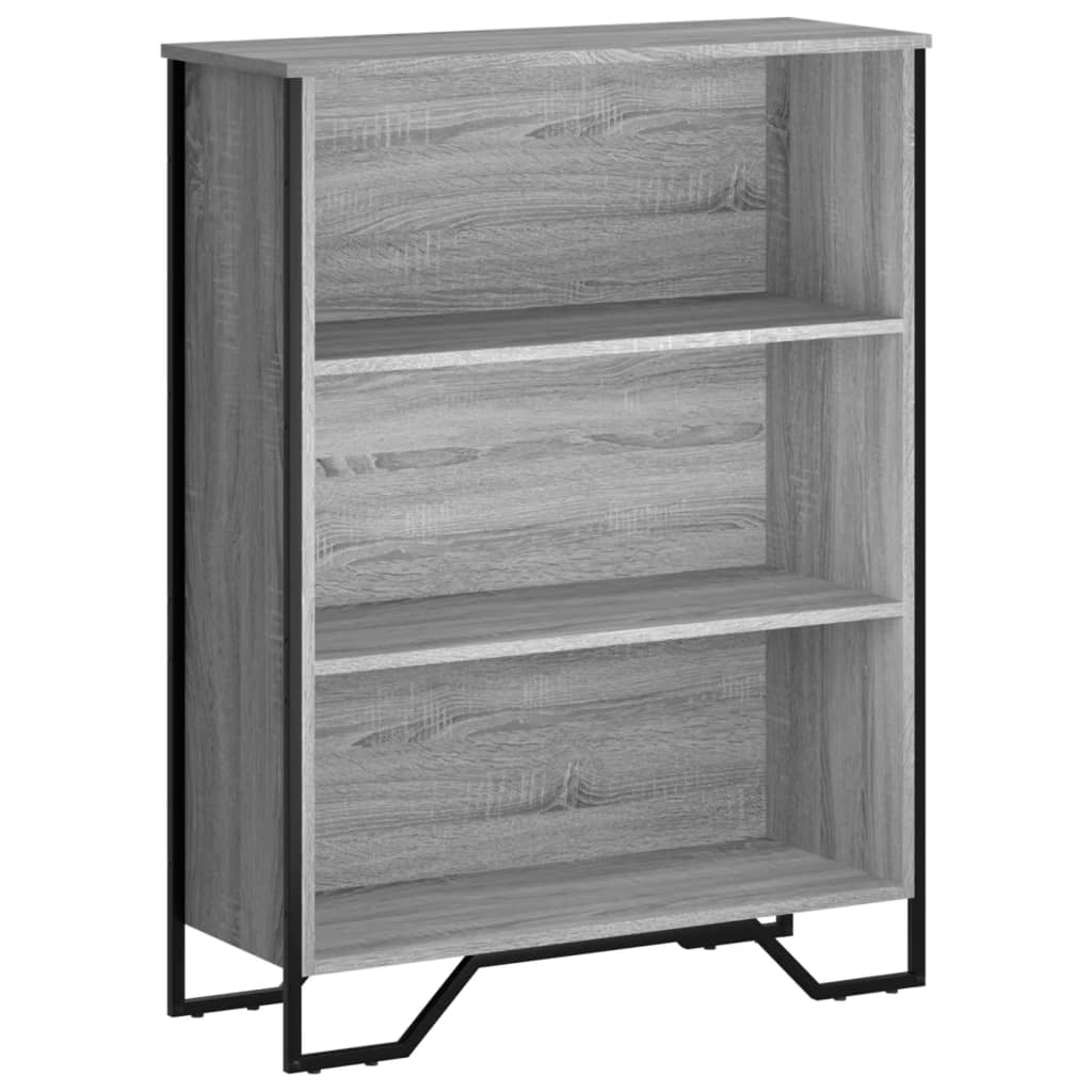 Libreria Grigio Sonoma 80x31x106 cm in Legno Multistrato