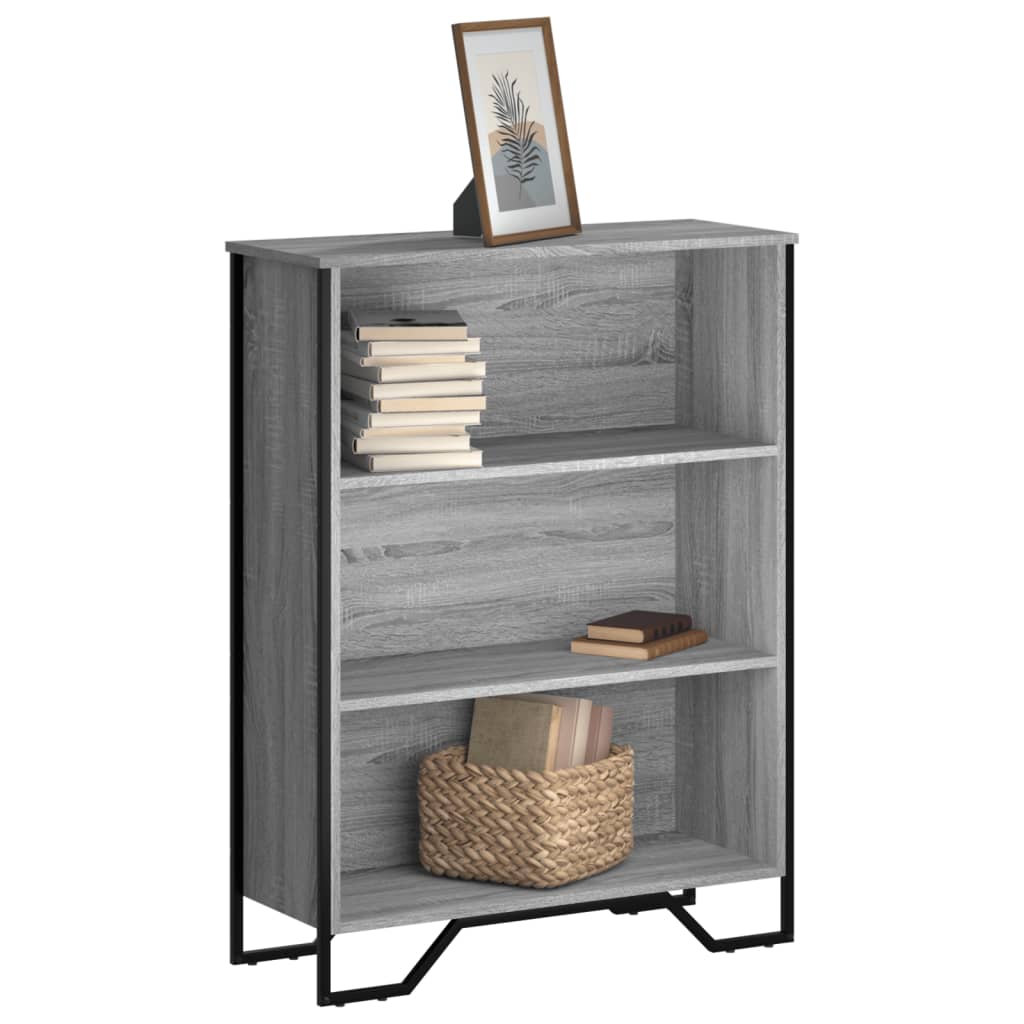 Libreria Grigio Sonoma 80x31x106 cm in Legno Multistrato