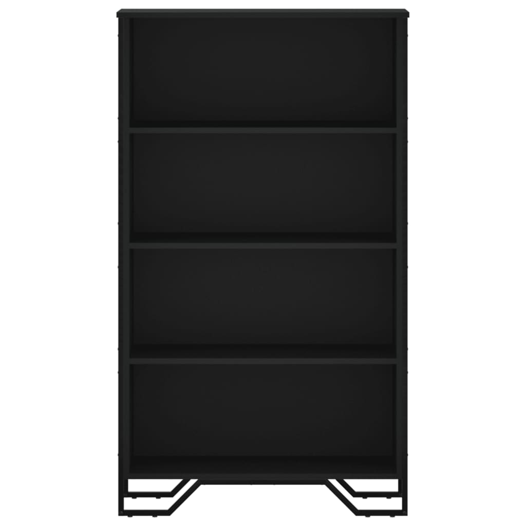 Libreria Nera 80x31x137,5 cm in Legno Multistrato