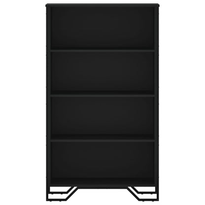 Libreria Nera 80x31x137,5 cm in Legno Multistrato