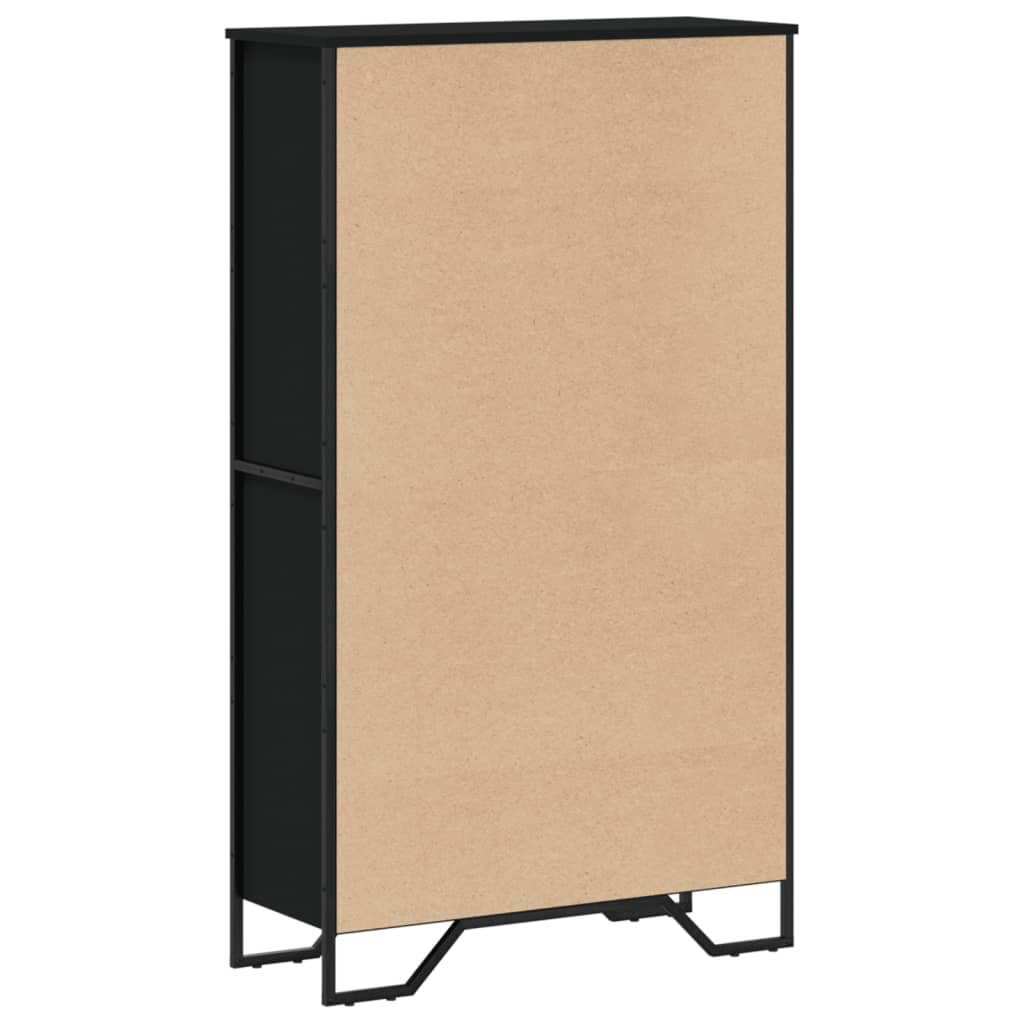 Libreria Nera 80x31x137,5 cm in Legno Multistrato