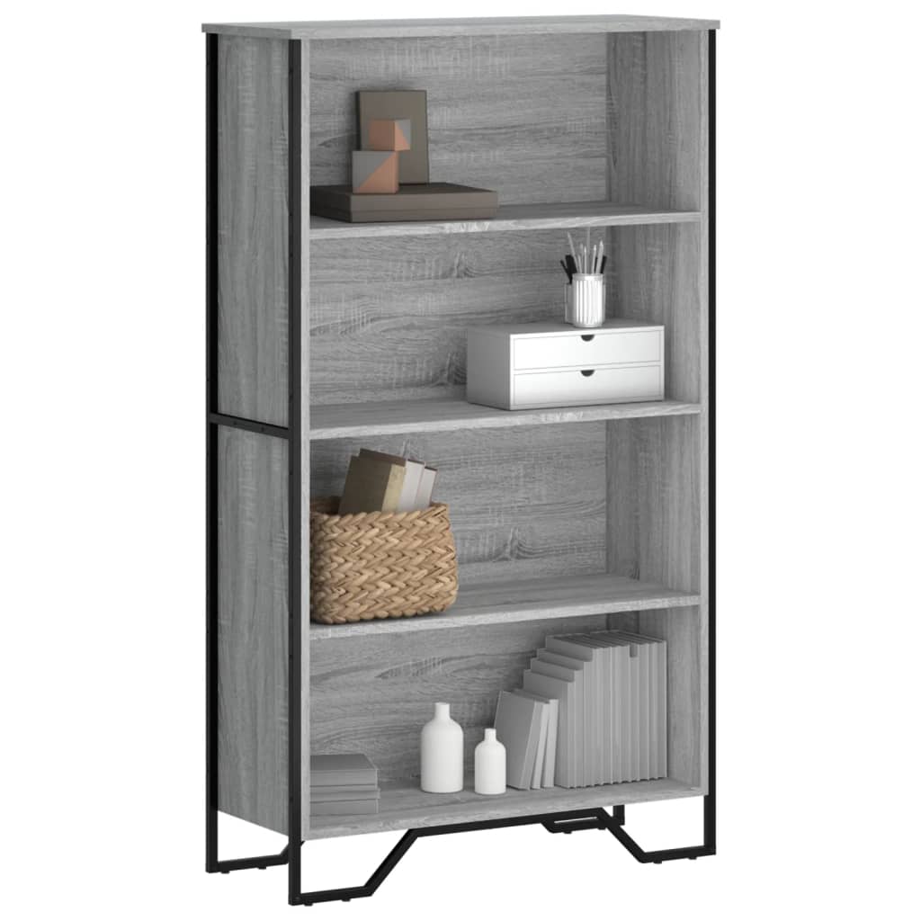 Libreria Grigio Sonoma 80x31x137,5 cm in Legno Multistrato