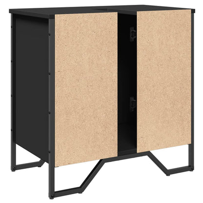 Mobile Lavabo Bagno Nero 60x35x60 cm in Truciolato | homemem39