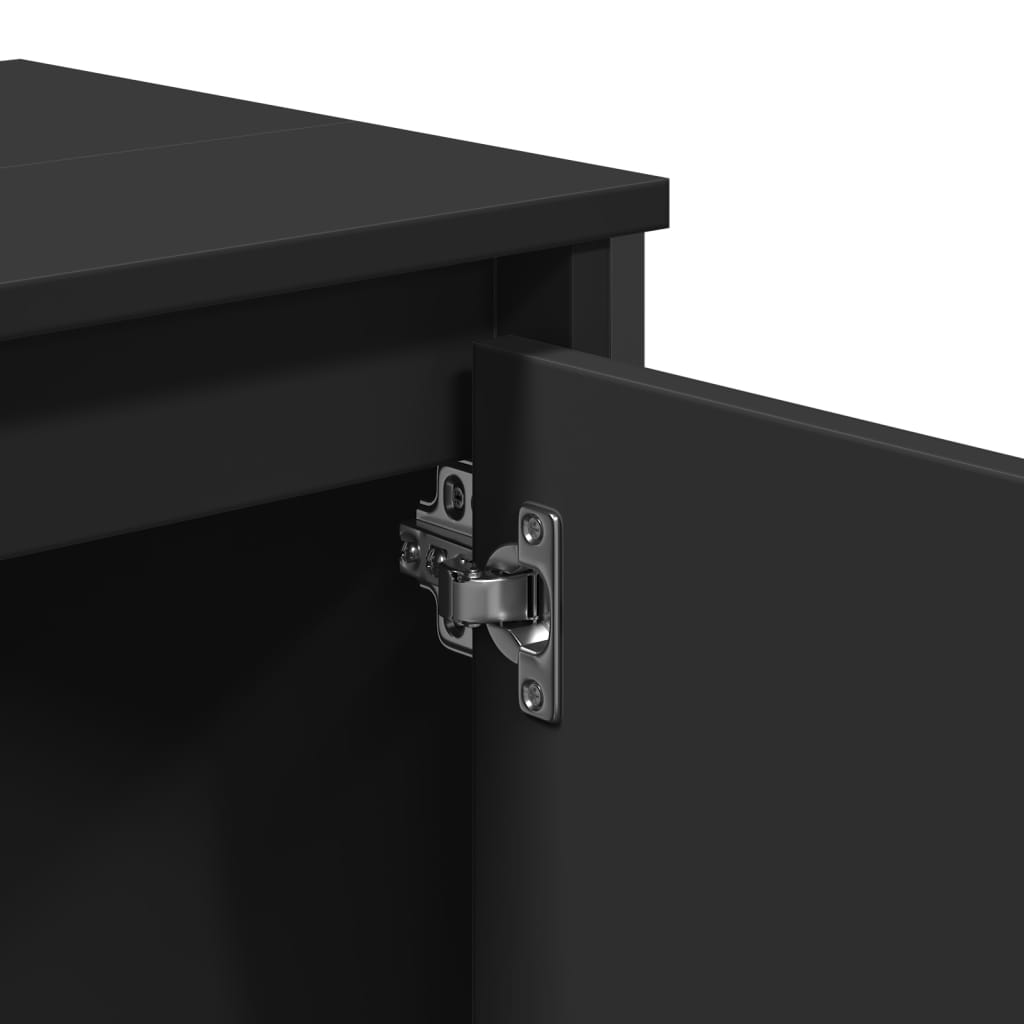 Mobile Lavabo Bagno Nero 60x35x60 cm in Truciolato | homemem39