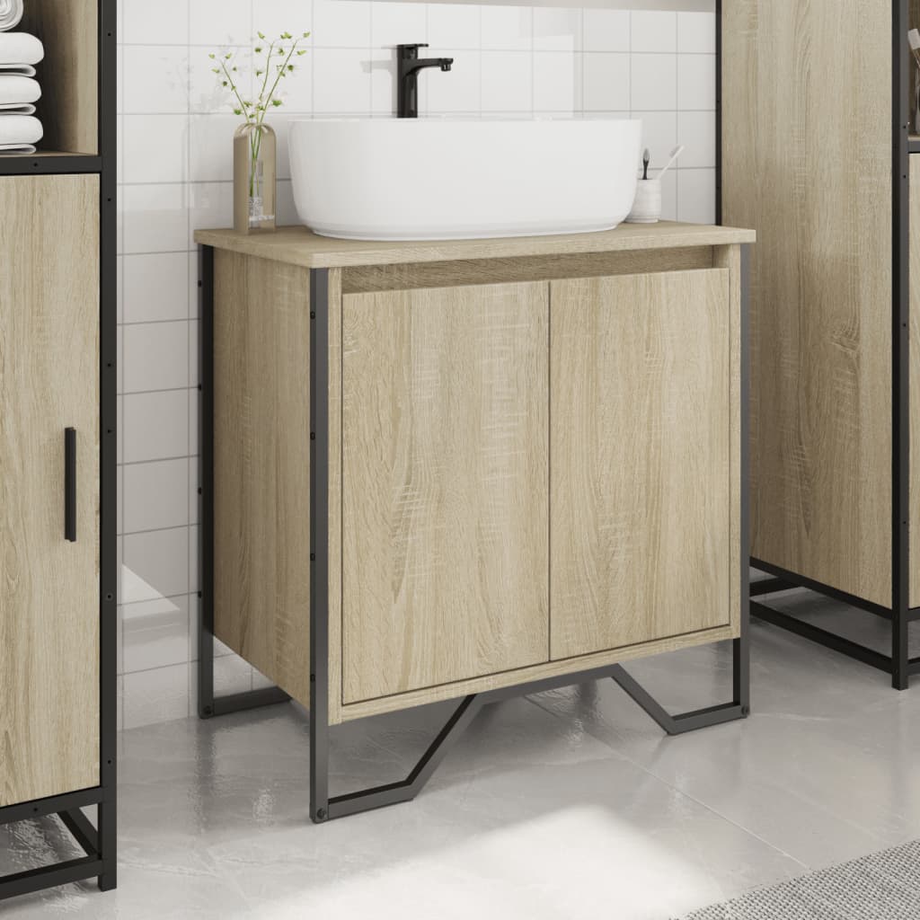 Mobile Lavabo Bagno Rovere Sonoma 60x35x60 cm in Truciolato | homemem39